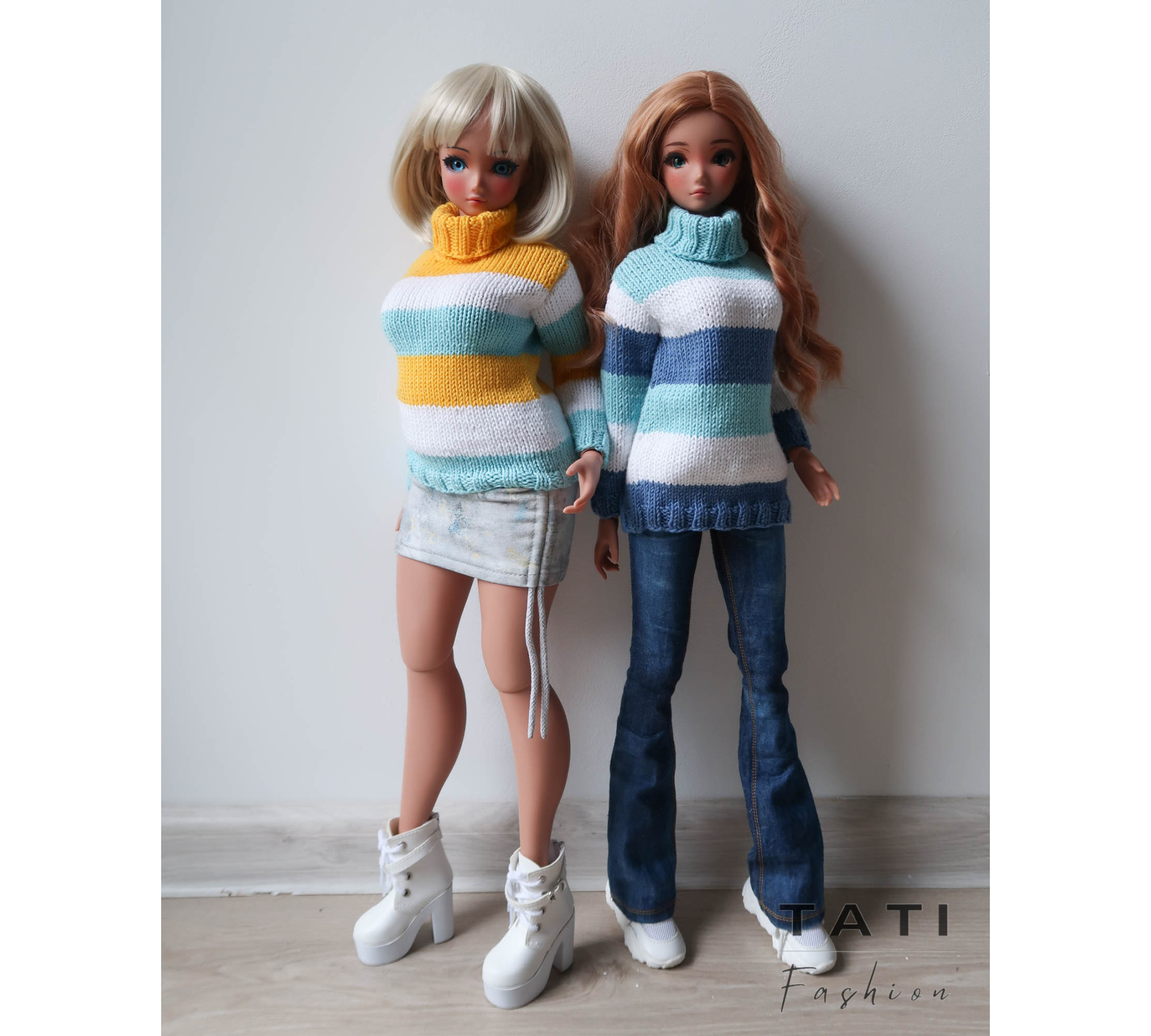 PATTERN: Sweater With Blue Stripes for Smart Doll