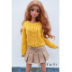 Knitted Sweater with Wide Cable Stitch for Smart Doll