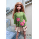Oversized Sweater with Embroidered Flowers for Smart Doll
