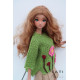 Oversized Sweater with Embroidered Flowers for Smart Doll