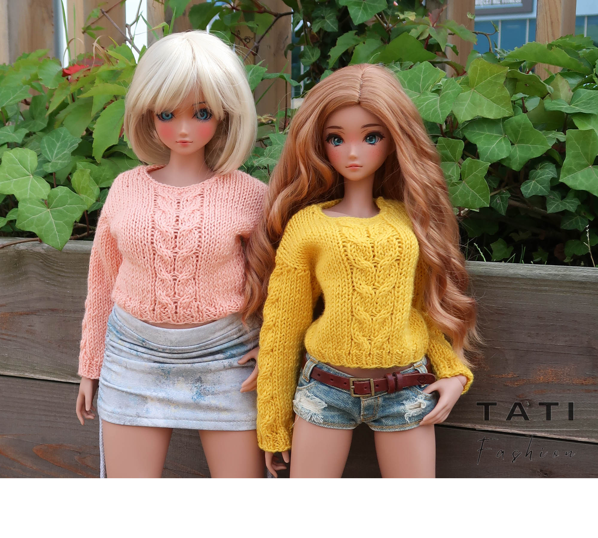 PATTERN: Yellow Jumper With Center Cable for Smart Doll