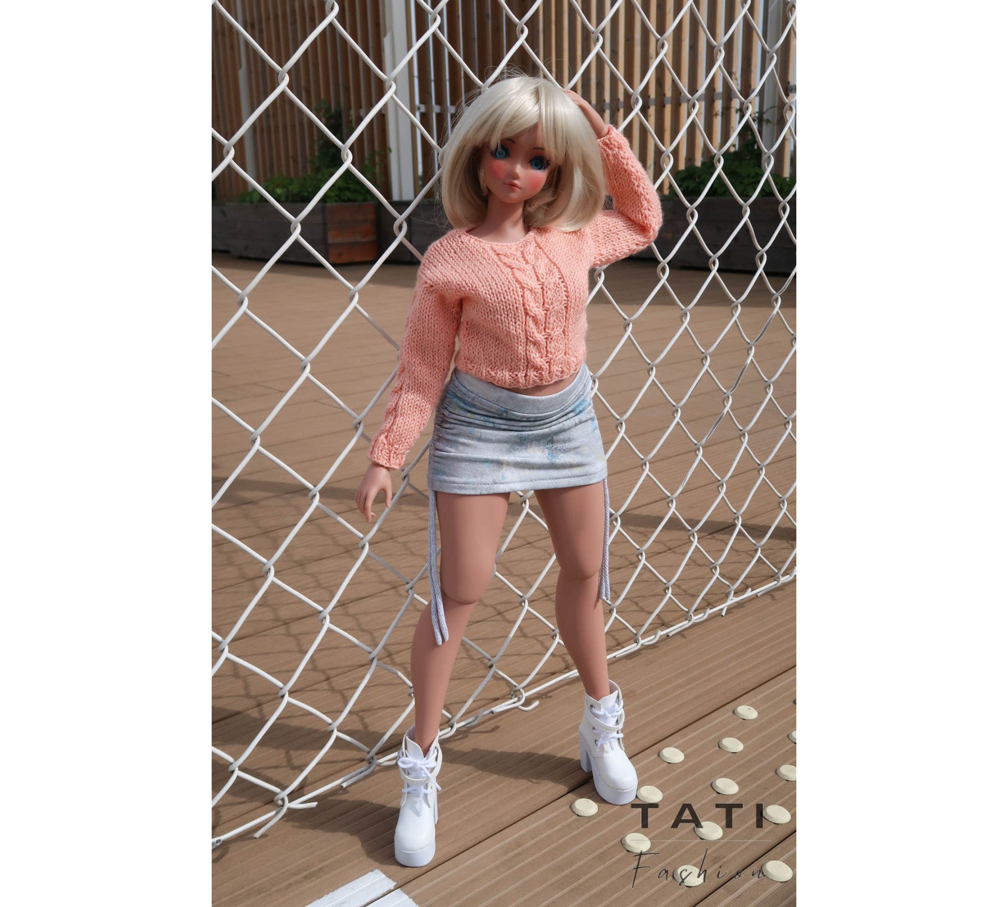 PATTERN: Yellow Jumper With Center Cable for Smart Doll