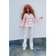 Oversized Sweater with V-neck and Stripes for Smart Doll