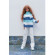Sweater with Colored Stripes for Smart Doll