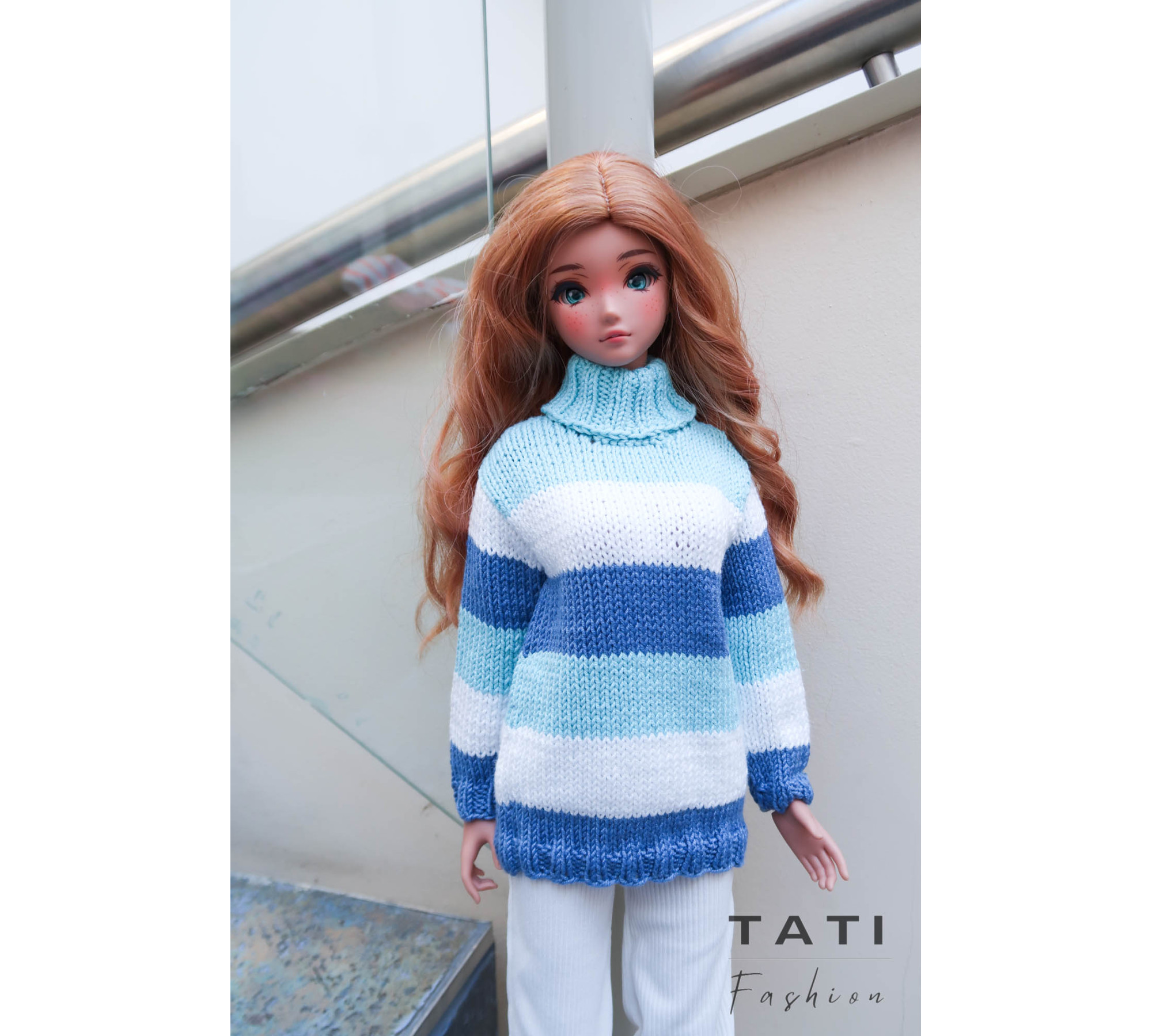 Sweater with Colored Stripes for Smart Doll