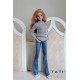 Gray Raglan Sweater for Smart Doll