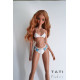 Crocheted Bikini Swimsuit with Blue Flowers for Smart Doll