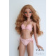 Crocheted Bikini Swimsuit “Pink Cloud” for Smart Doll