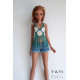 Crocheted Top with flowers and fringes for Smart Doll