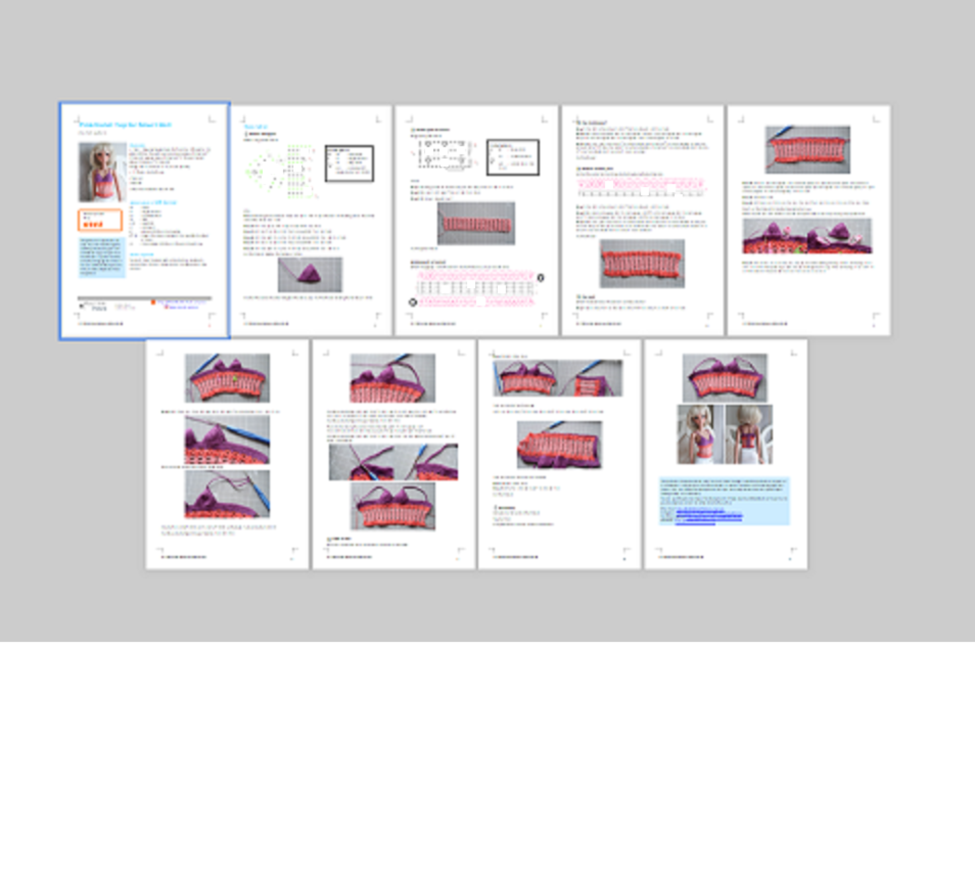 PATTERN: Top in Pink-Violet colors for Smart Doll