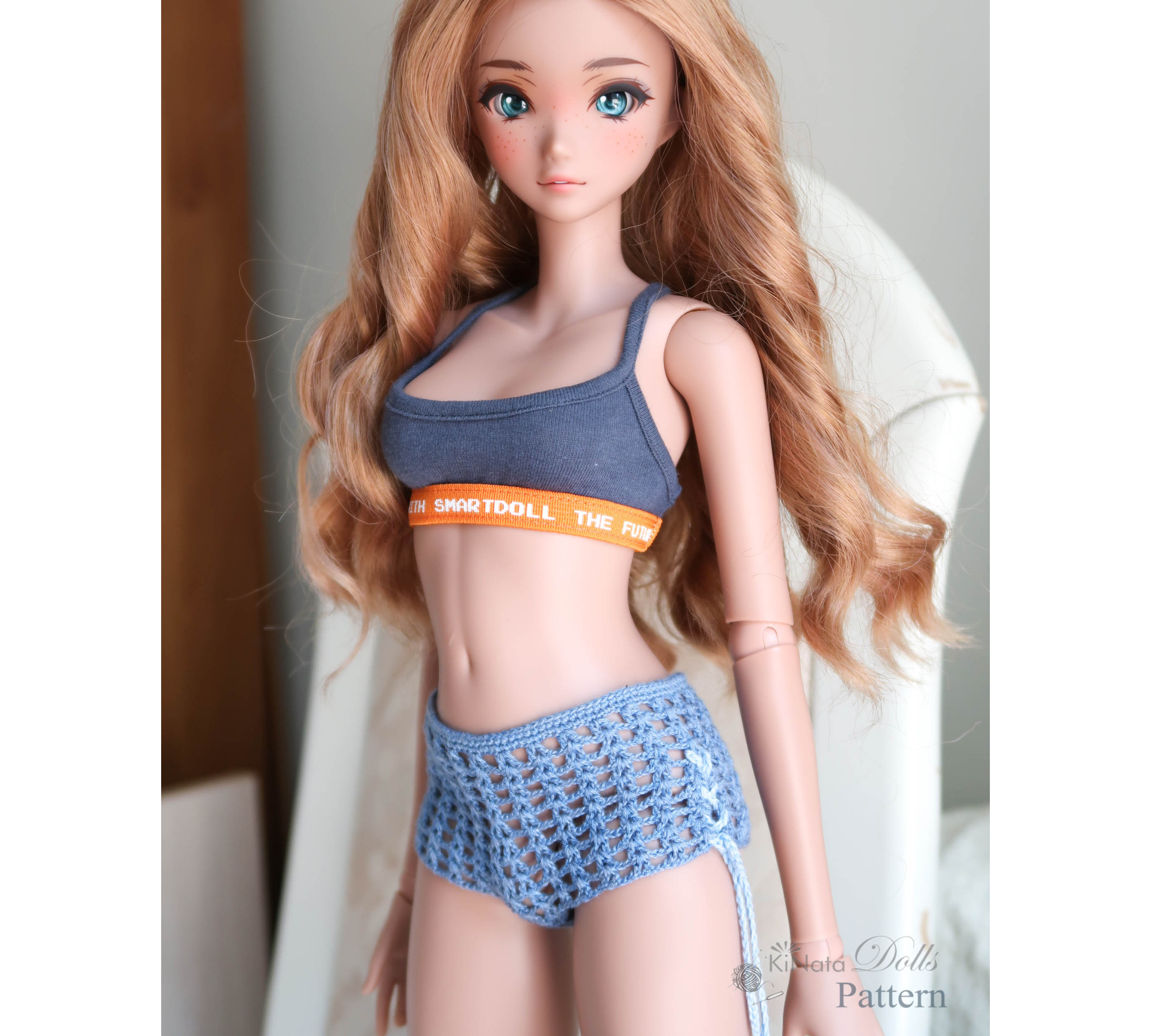 PATTERN: Mesh Shorts with Side Ties for Smart Doll