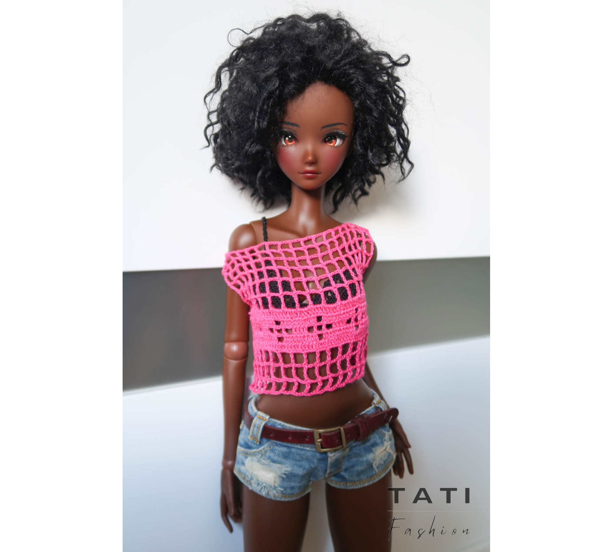 Mesh Top with Crosses for Smart Doll