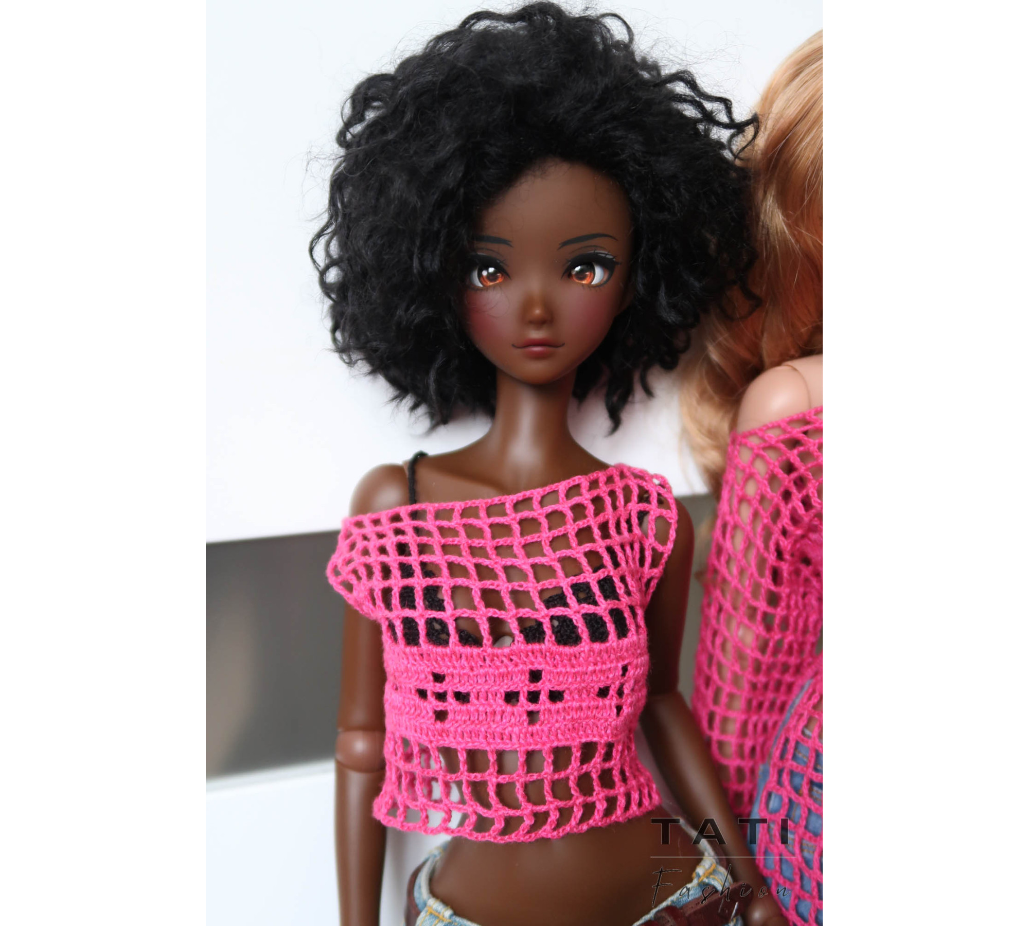 Mesh Top with Crosses for Smart Doll