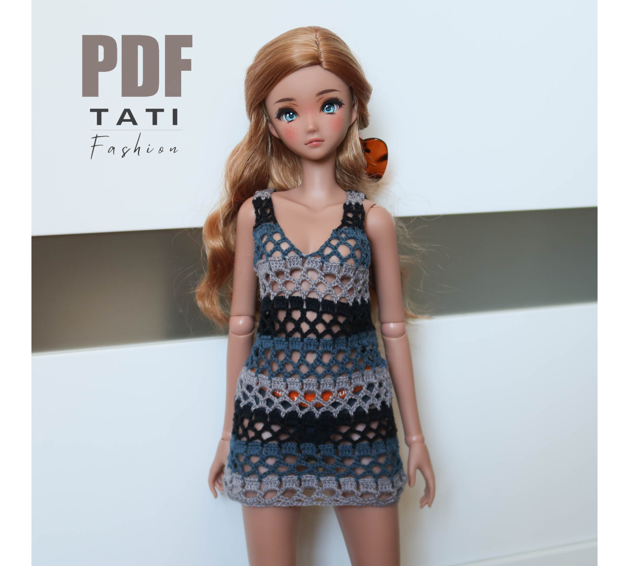 PDF: Gray-black Dress for Smart Doll