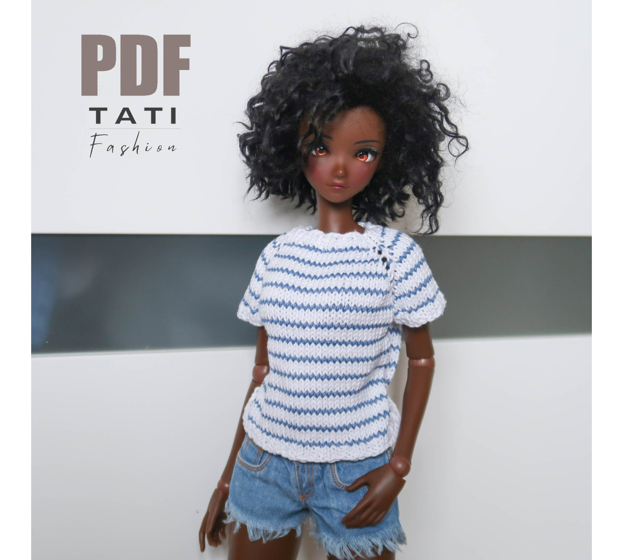 PDF: Striped T-Shirt for Smart Doll PDF: Striped T-Shirt for Smart Doll