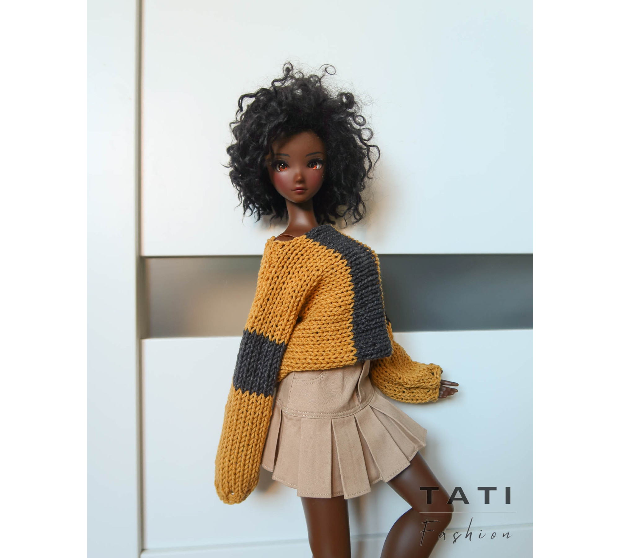 Oversized Sweater Mustarda for Smart Doll