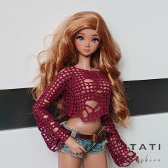 Ripped Mesh Top for Smart Doll
