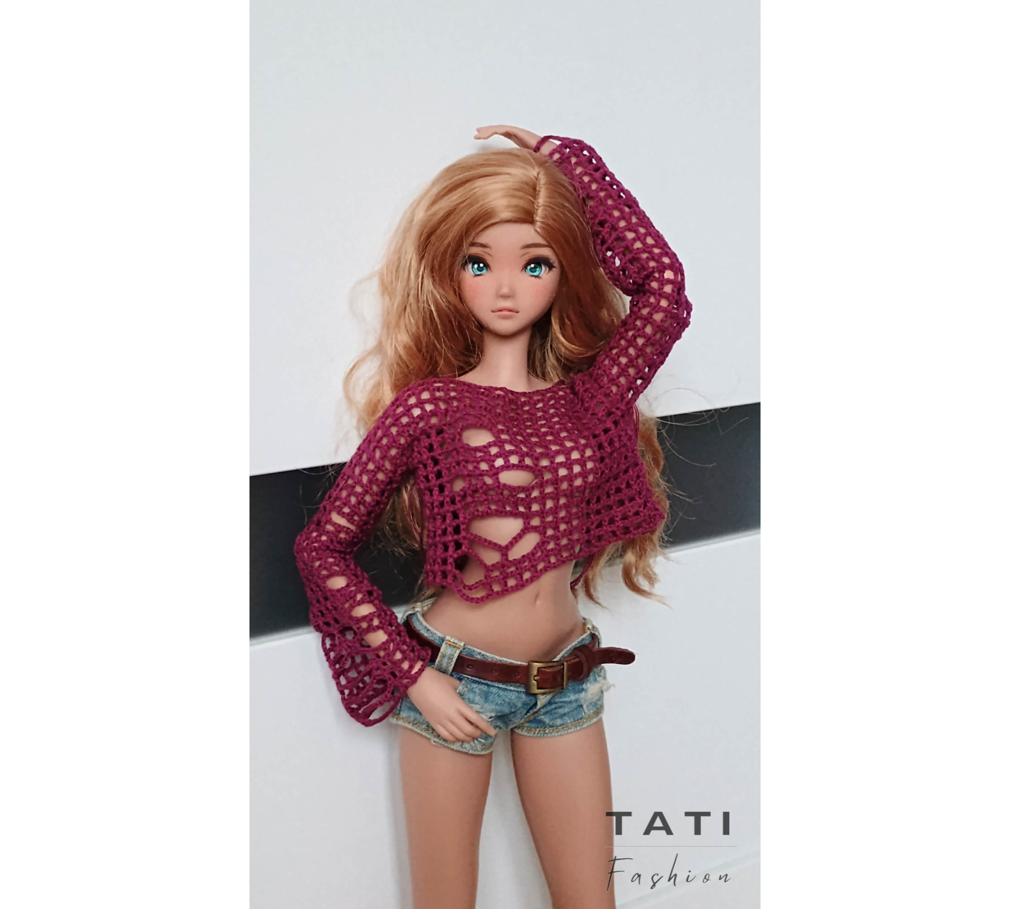 Ripped Mesh Top for Smart Doll