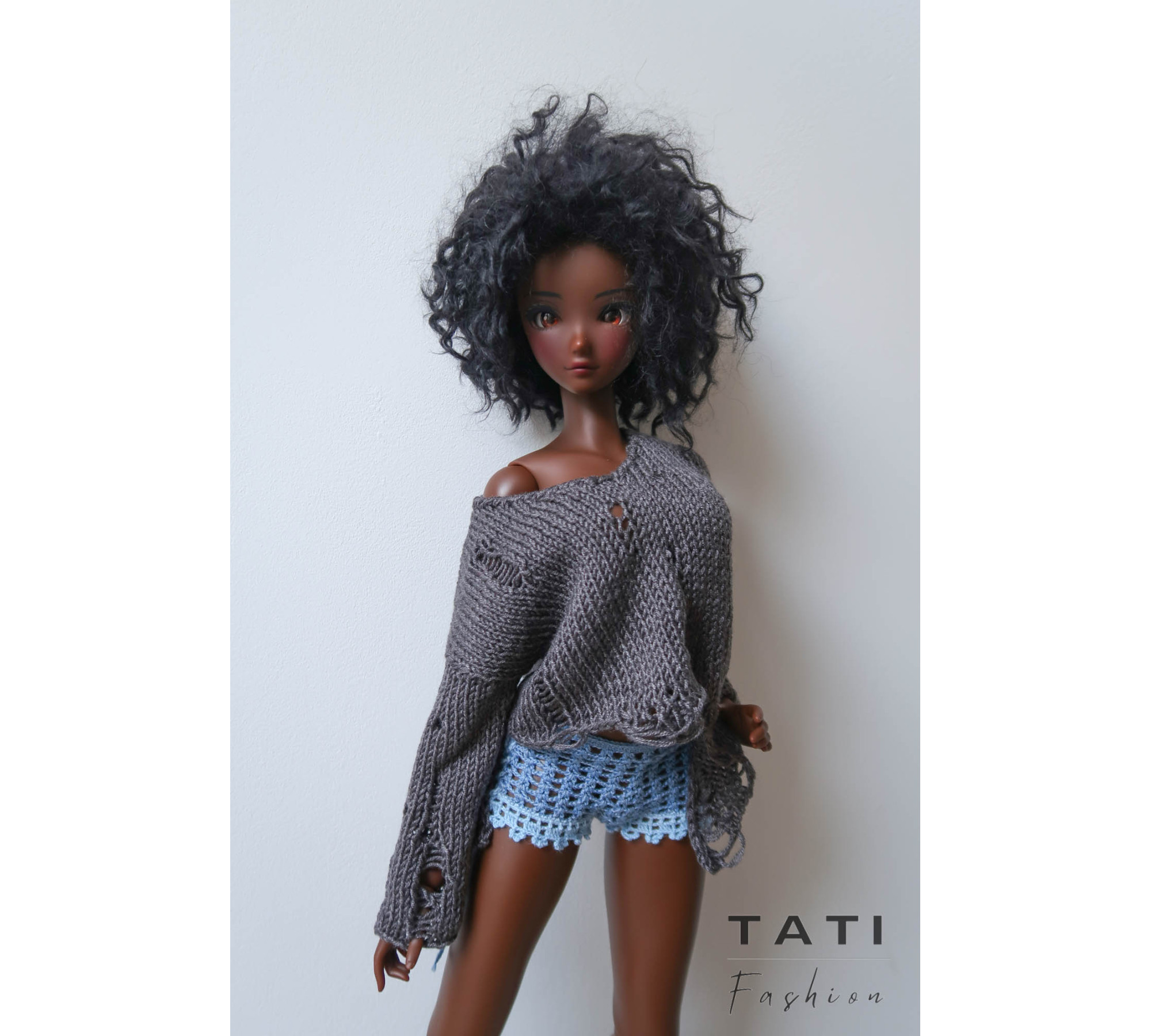 PDF: Ripped Asymmetrical Sweater for Smart Doll 60 cm
