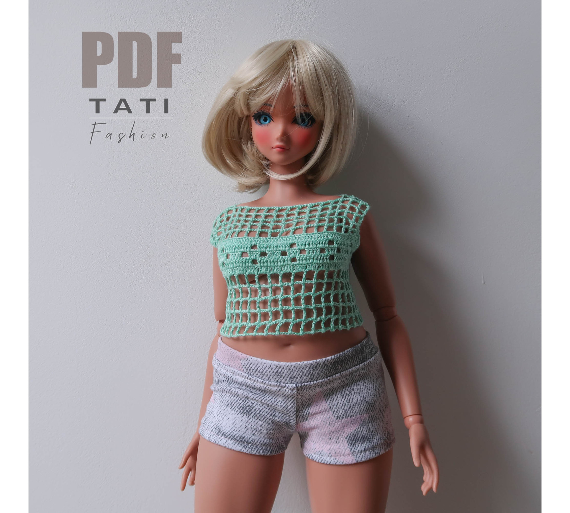 PDF: Mesh Top for Pear Smart Doll 60 cm