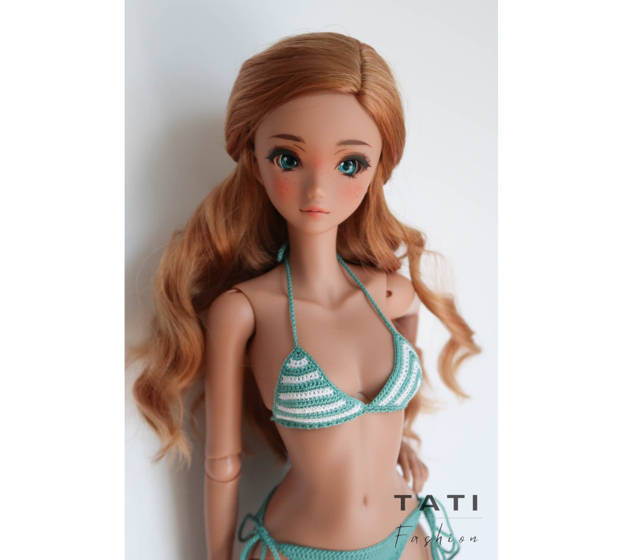 Striped Bikini Swimsuit “Marine Harmony” for Smart Doll