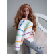PATTERN: Sweater V-neck With Stripes for Smart Doll